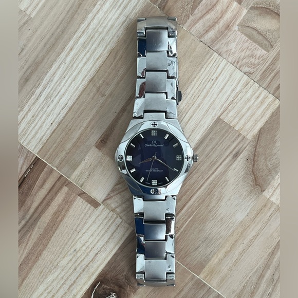 Charles Raymond Men’s Watch Stainless Bracelet Blue Dial - Picture 8 of 14
